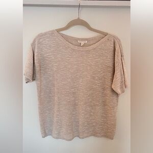 Eileen Fisher Cream Knit Top S
